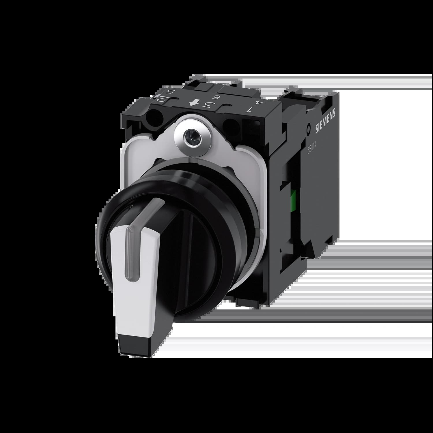 3SU1100-2BL60-1NA0_Переключатель, черный, с фиксацией, 3 положения, 2НО