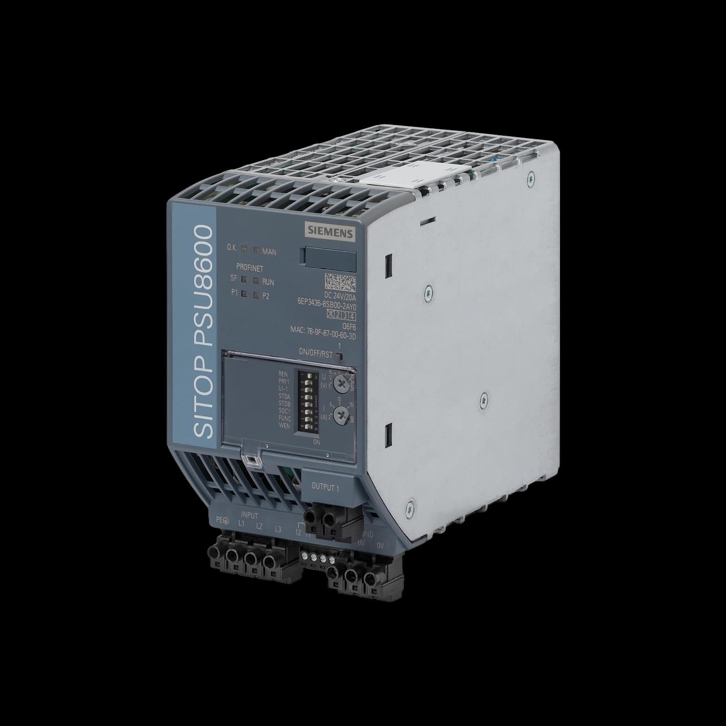 6EP3436-8SB00-2AY0_Блок питания SITOP PSU8600, 3AC -> 24В DC, 20А