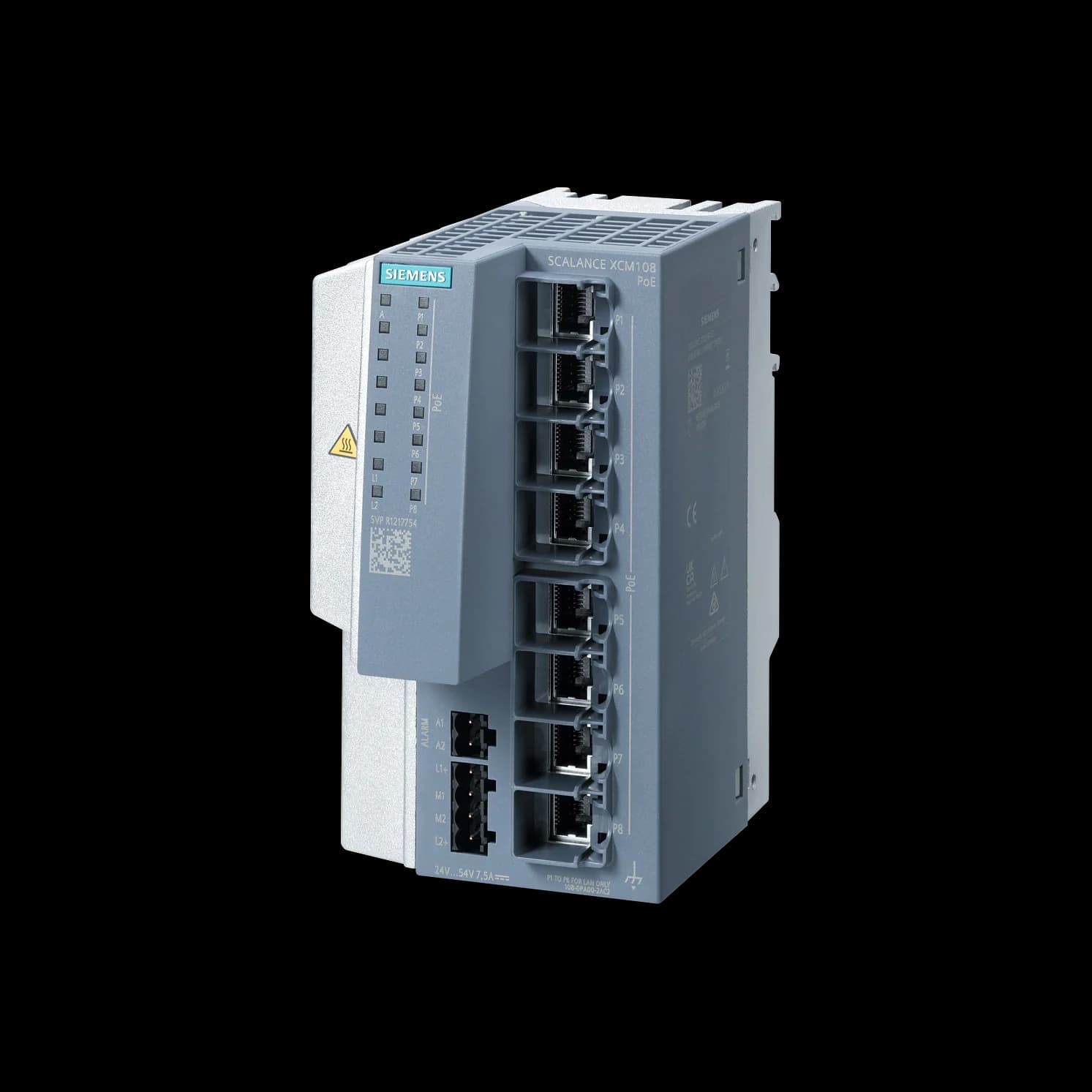 6GK5108-0PA00-2AC2_Неуправляемый PoE-коммутатор SCALANCE XCM108PoE (8×FE PoE)