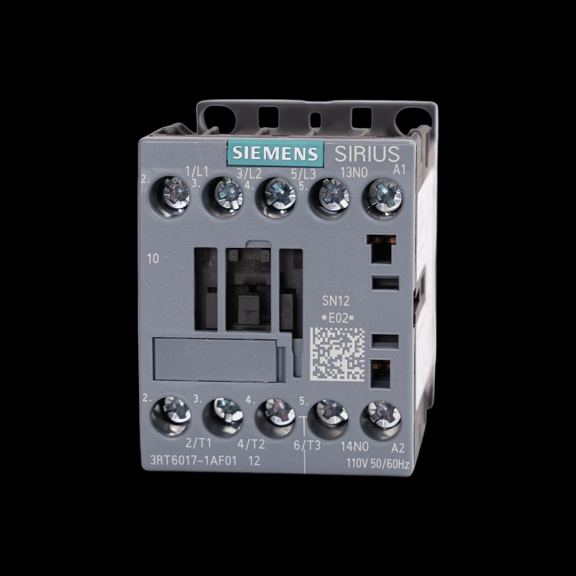 3RT6017-1AF01_Контактор 3P 12А 5.5кВт AC3 катушка, 110В AC, допконтакт 1НО, габарит S00