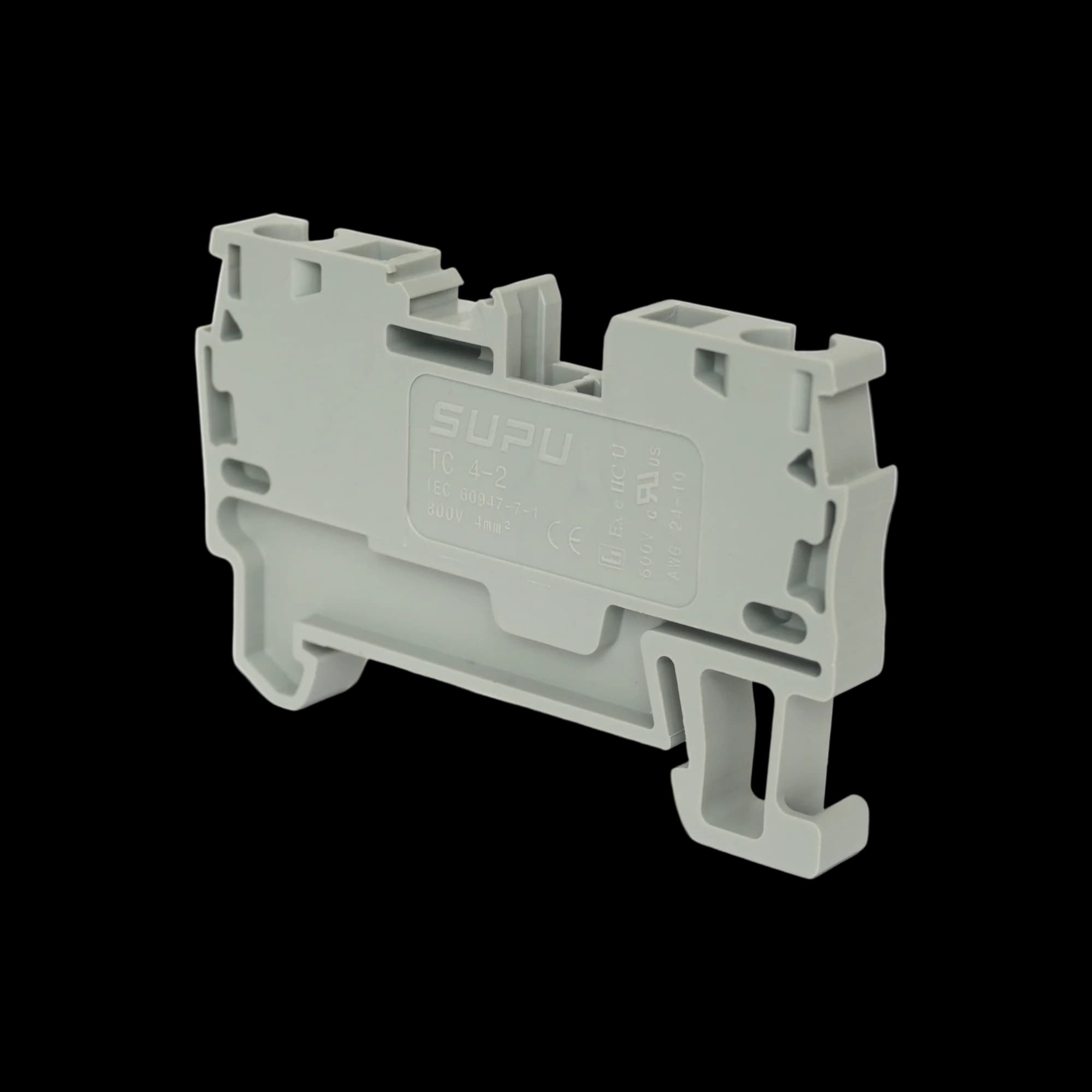 TC4-2-GY_Клемма TC4-2, серая, пружинная, 4мм²