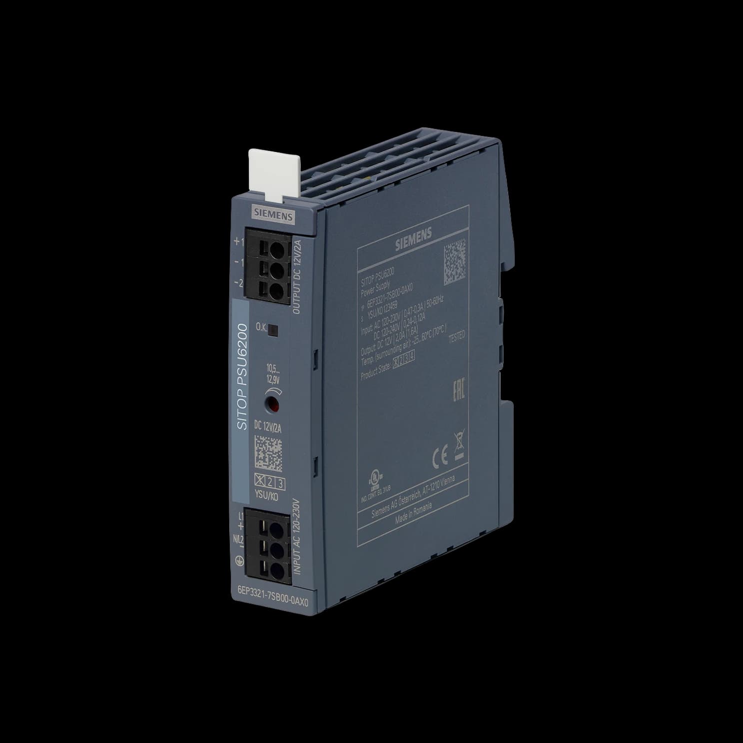 6EP3321-7SB00-0AX0_Блок питания SITOP PSU6200, 1AC -> 12В DC, 2А