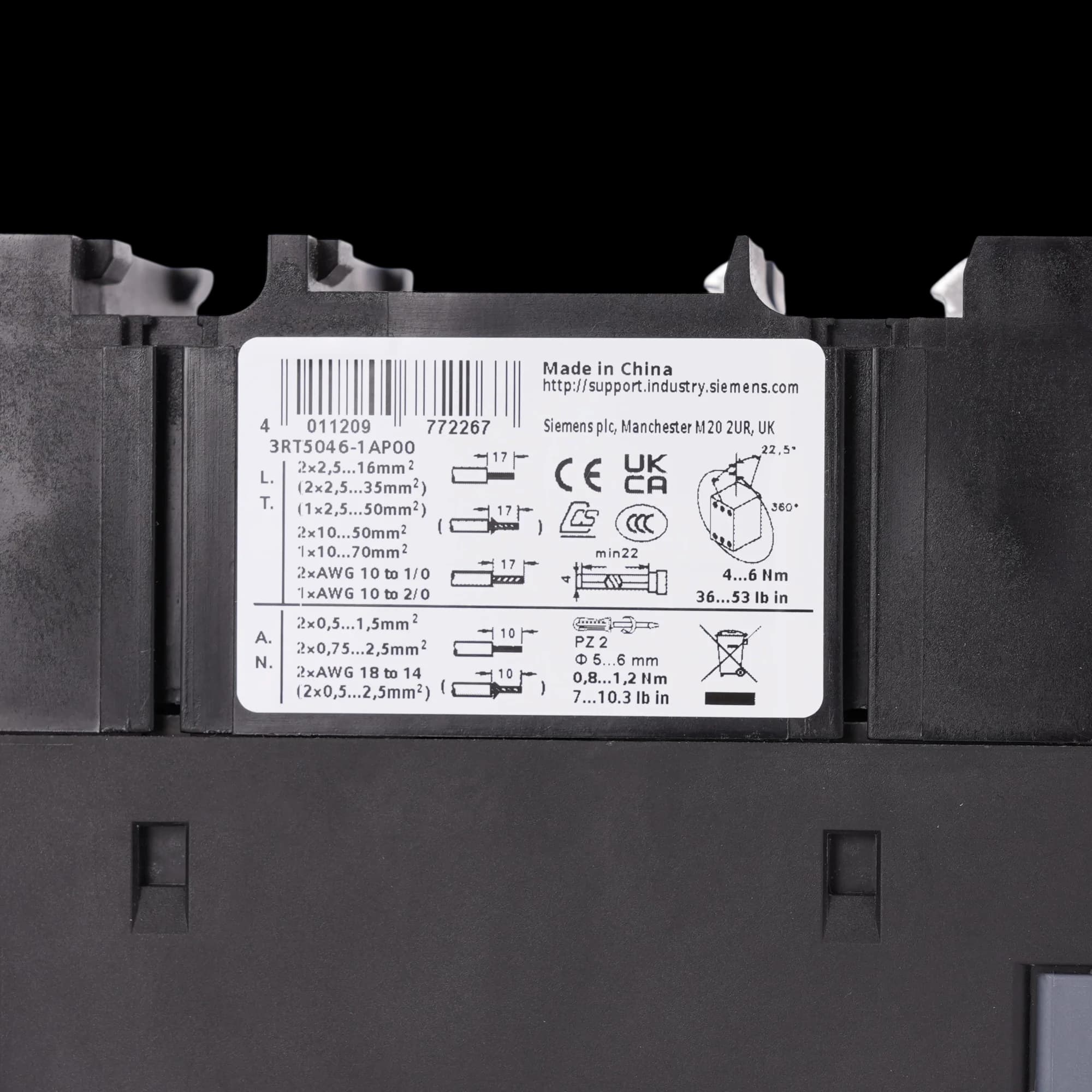 3RT5046-1AP00_Контактор 3P 95А 45кВт AC3 катушка, 230В AC, без допконтактов, габарит S3_8