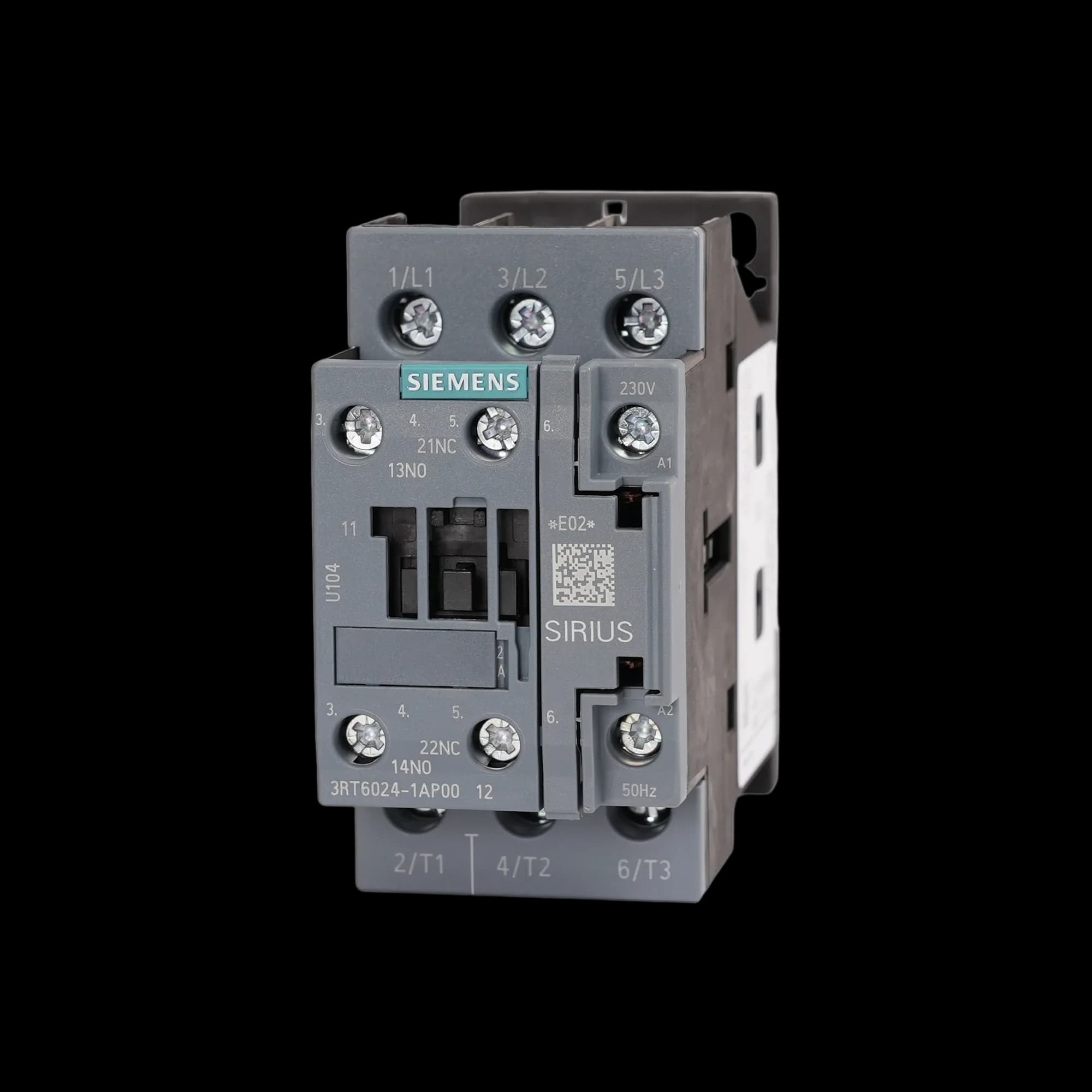3RT6024-1AP00_Контактор 3P 12А 5.5кВт AC3 катушка, 230В AC, допконтакты 1НО+1НЗ, габарит S0