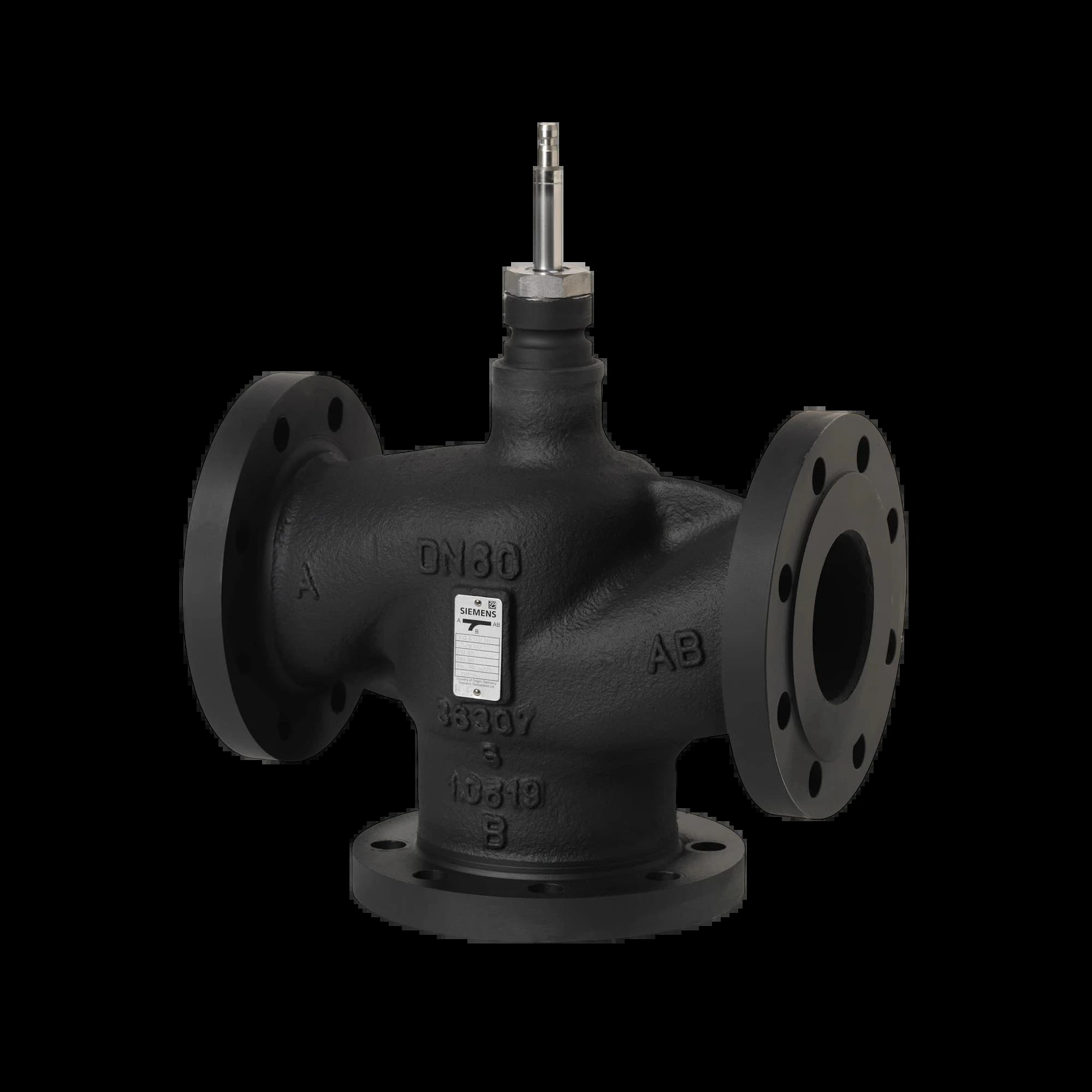 VXF63.150-315_Трёхходовой седельный клапан Acvatix фланцевый PN40, DN150, kvs 315 м³/ч_1