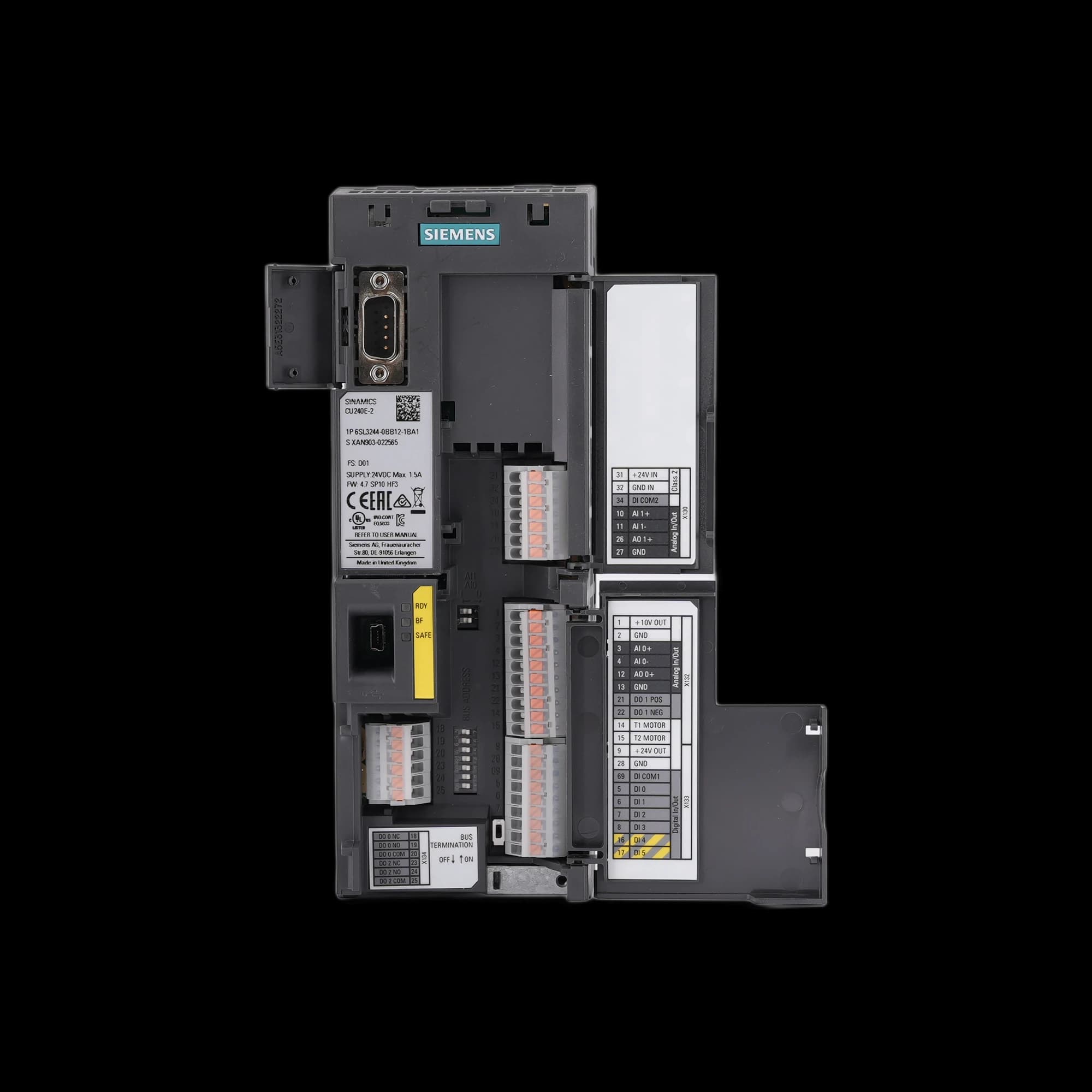 6SL3244-0BB12-1BA1_Блок управления ПЧ SINAMICS CU240E-2 (USS; MODBUS RTU, 6DI, 3DO, 2AI, 2AO), IP20_2