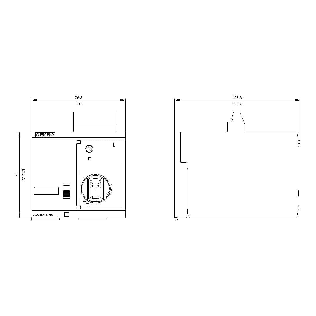 3VA9157-0HA20_Привод моторный для 3VА1, 110-230 В AC, габарит 160_2