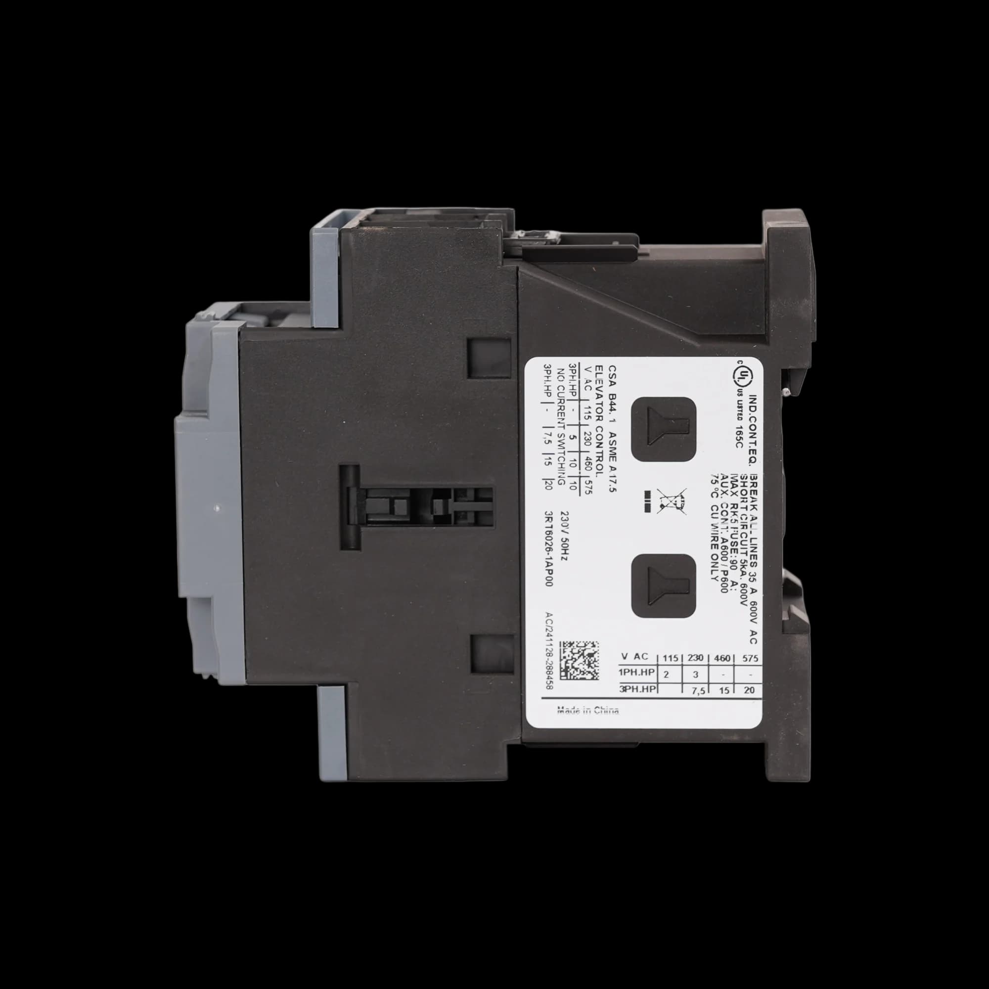 3RT6026-1AP00_Контактор 3P 25А 11кВт AC3 катушка, 230В AC, допконтакты 1НО+1НЗ, габарит S0_2