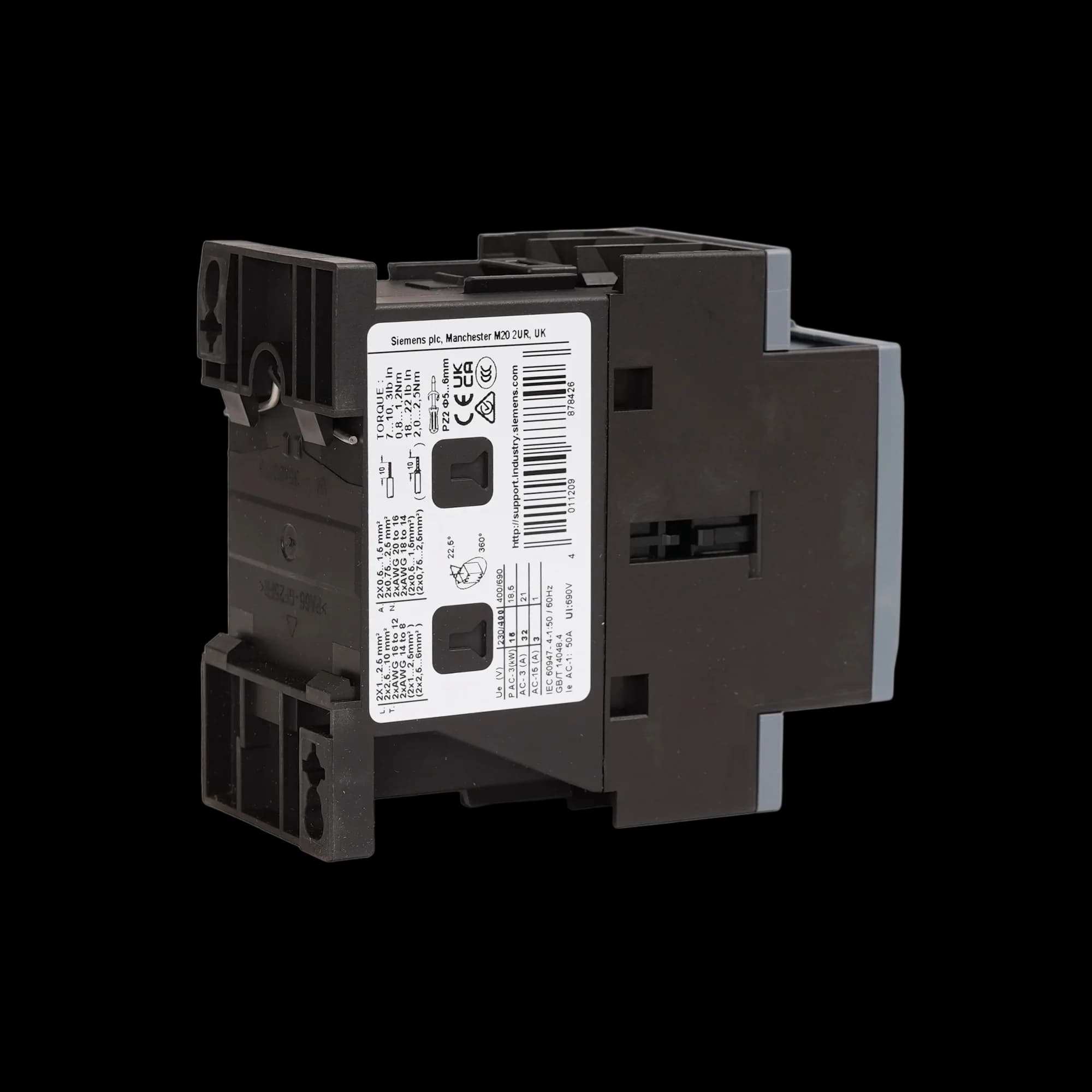 3RT6027-1AP00_Контактор 3P 32А 15кВт AC3 катушка, 230В AC, допконтакты 1НО+1НЗ, габарит S0_3