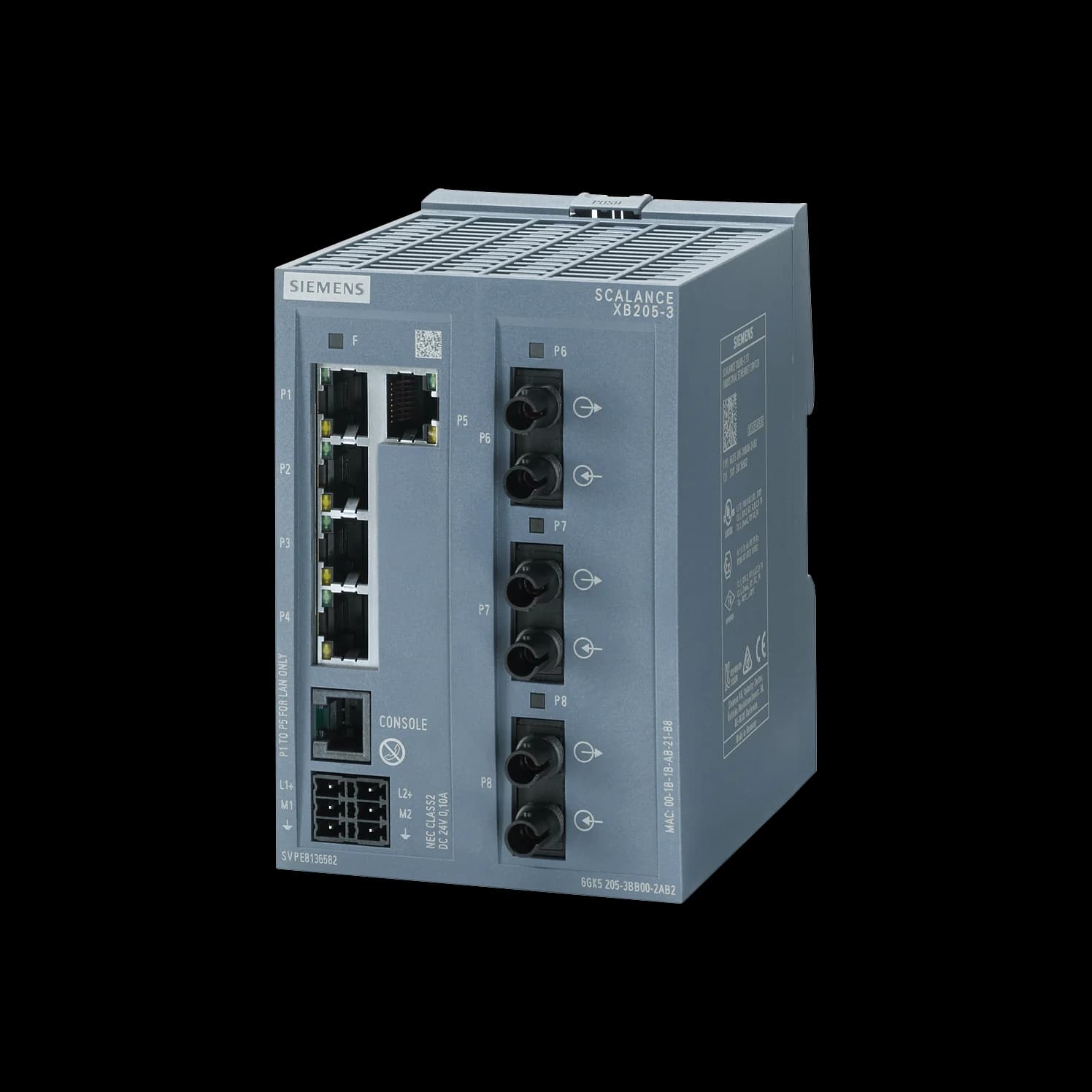 6GK5205-3BB00-2AB2_Управляемый коммутатор SCALANCE XB205-3 (ST, PN)