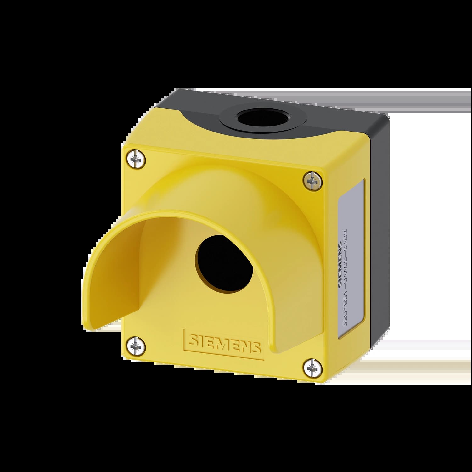 3SU1851-0AA00-0AC2_Пустой корпус, желтая крышка с козырьком, 1 точка управления