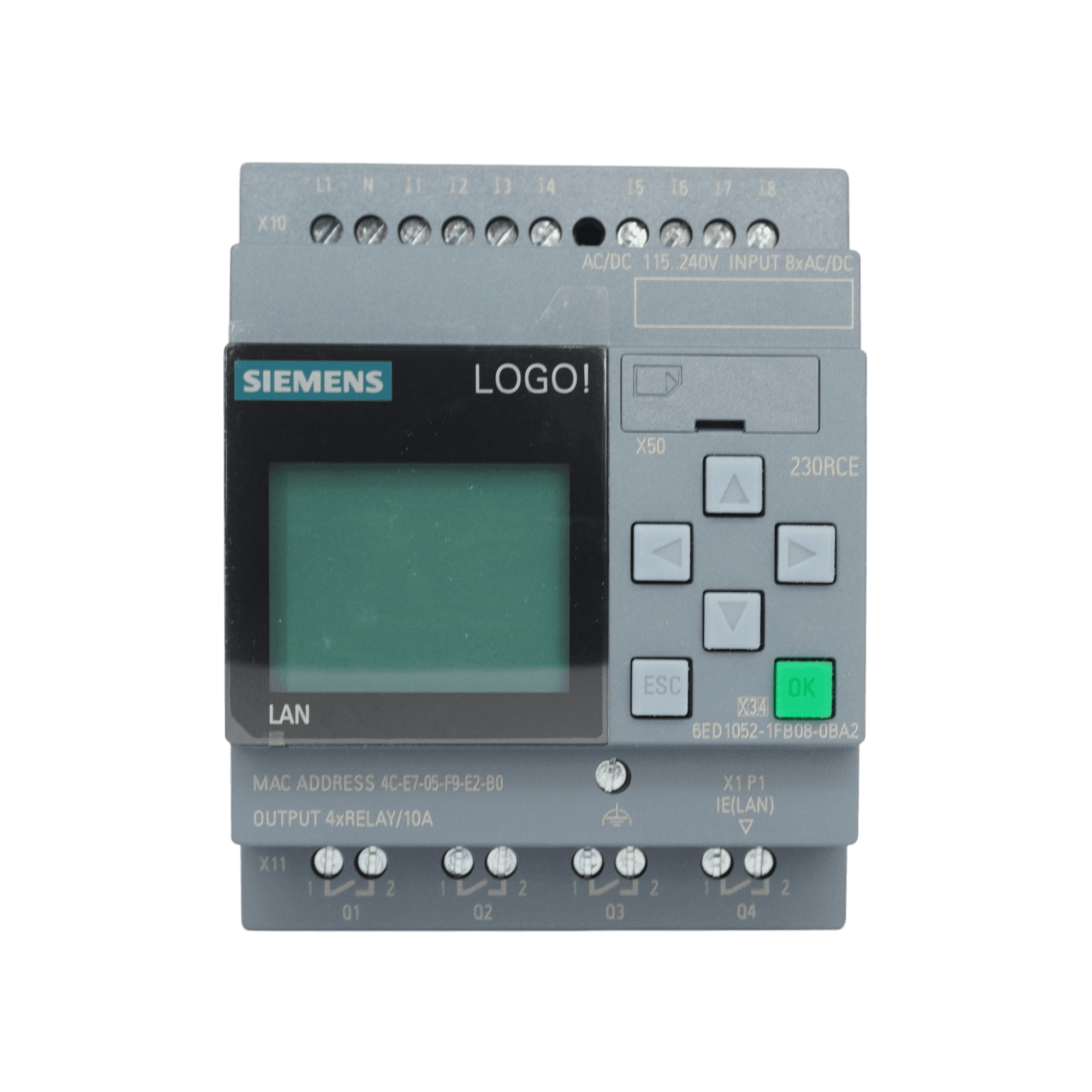 6ED1052-1FB08-0BA2_Логический модуль c дисплеем LOGO!230RCE, 4 MW, 8DI/4DO_3