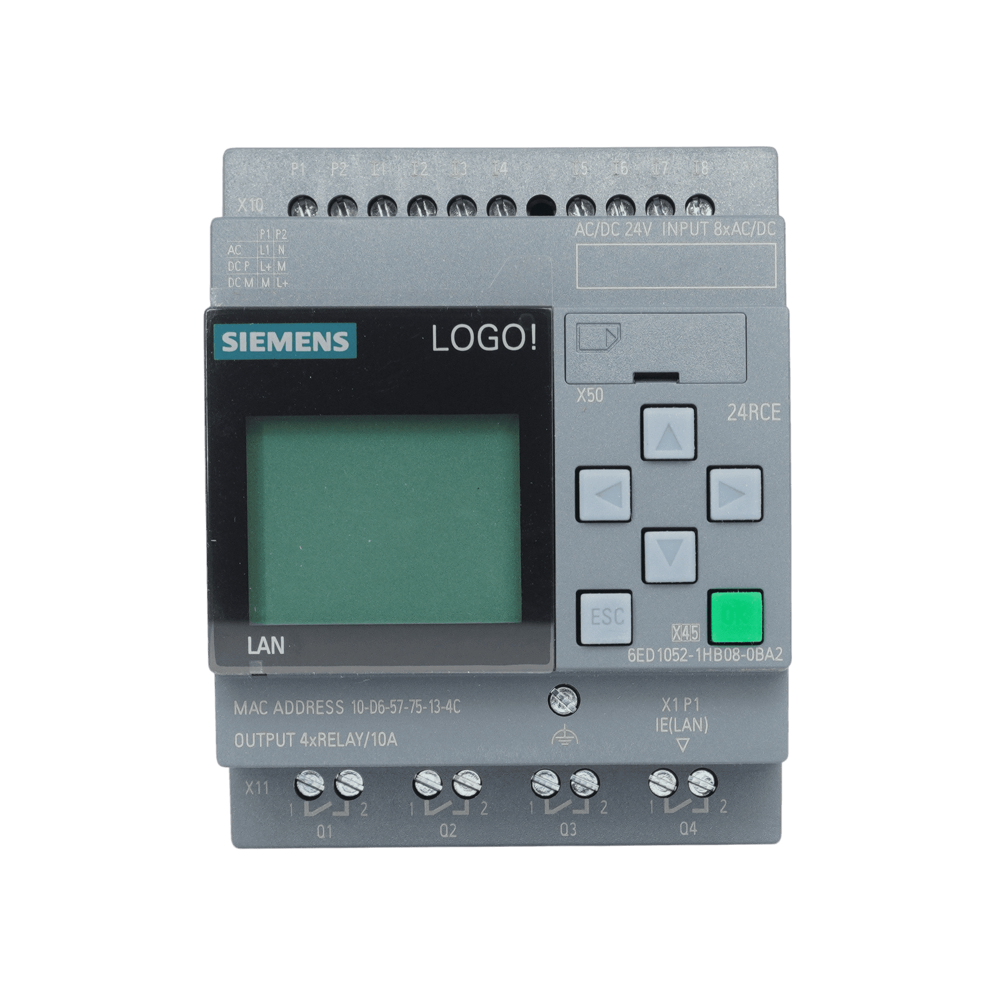 6ED1052-1HB08-0BA2_Логический модуль c дисплеем LOGO! 24RCE, 4 MW, 8DI/4DO_3
