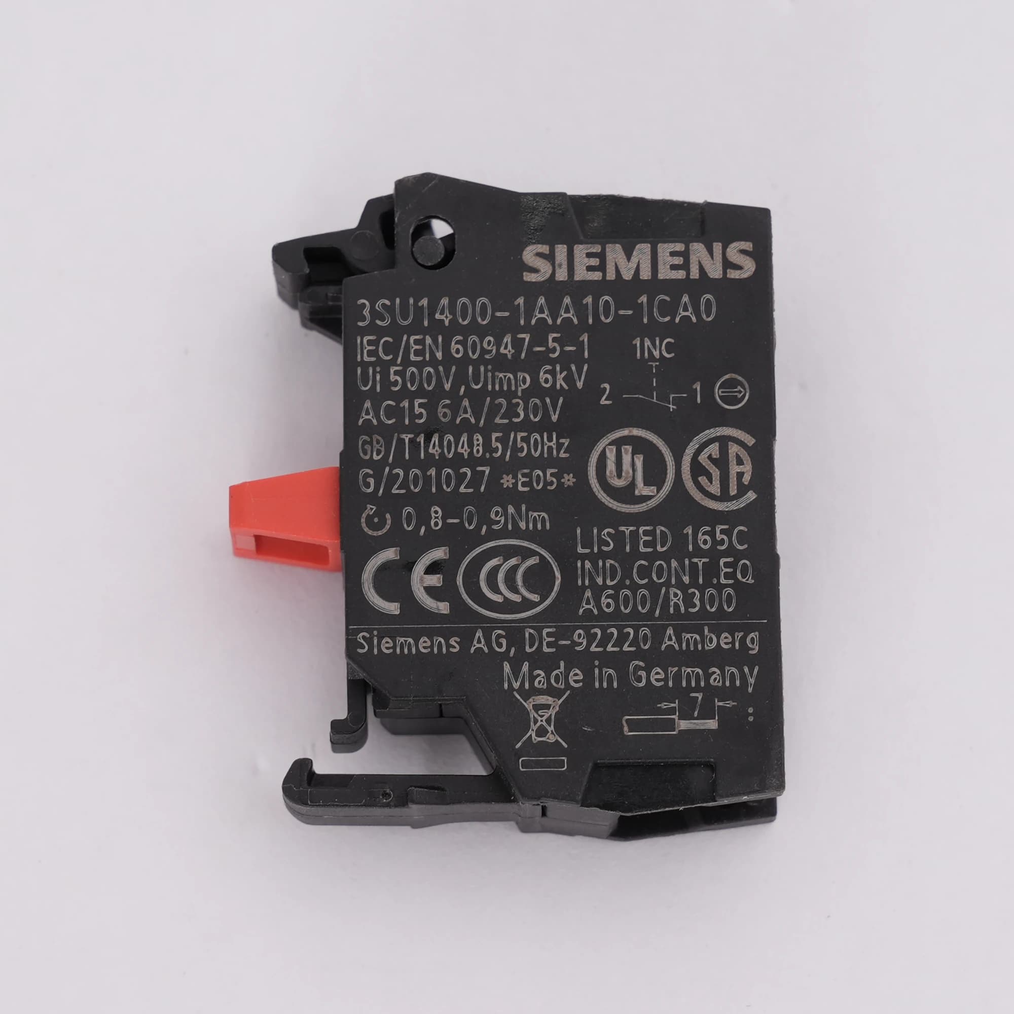 3SU1400-1AA10-1CA0_Контактный модуль, 1НЗ контакт, монтаж на держателе _2