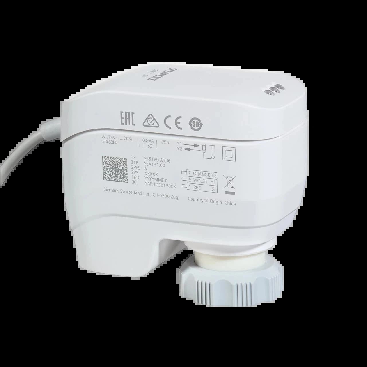 SSA131.00_Электромоторный привод, 100 Н, для клапанов с ходом 1.2...6.5 мм_1