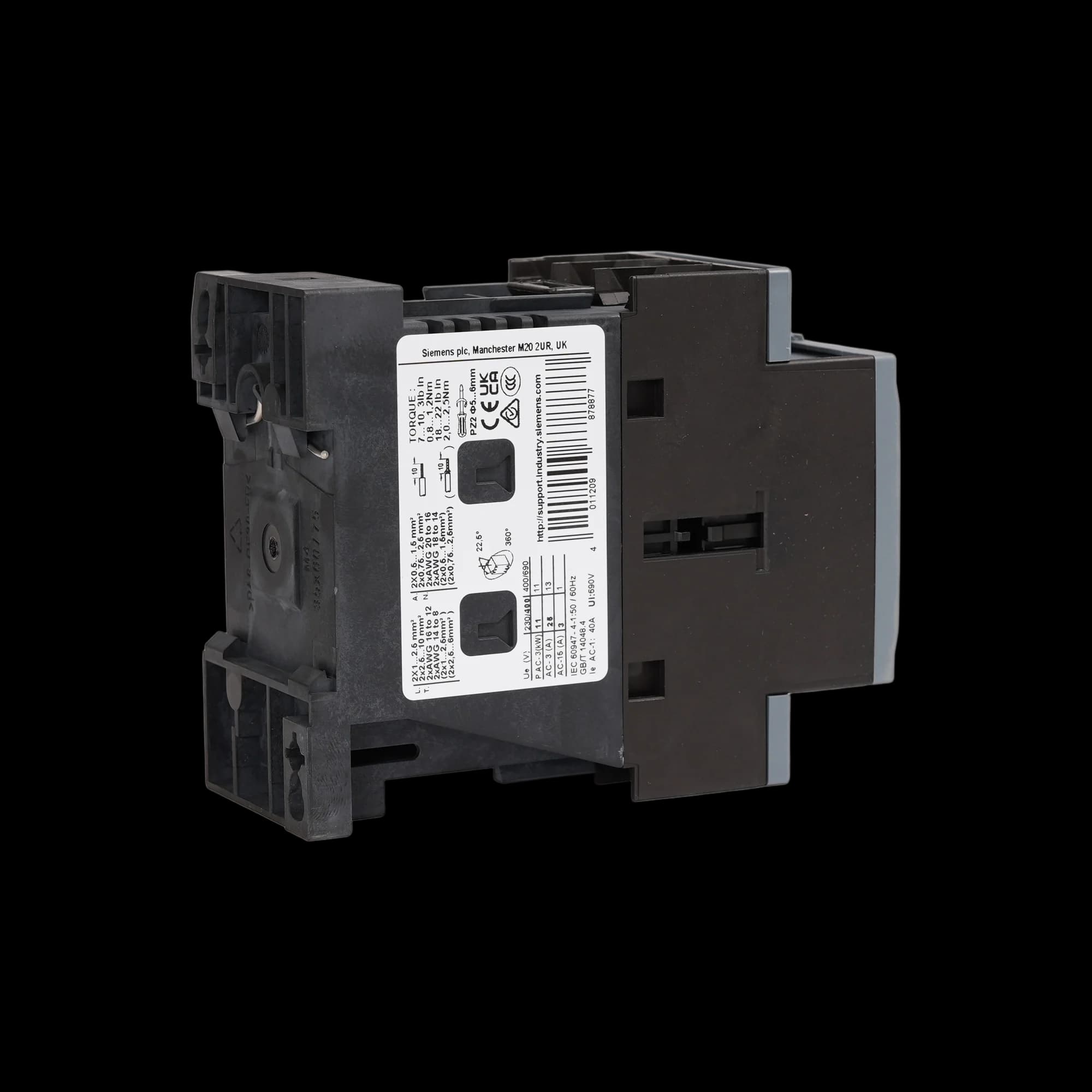 3RT6026-1BB40_Контактор 3P 25А 11кВт AC3 катушка, 24В DC, допконтакты 1НО+1НЗ, габарит S0_3