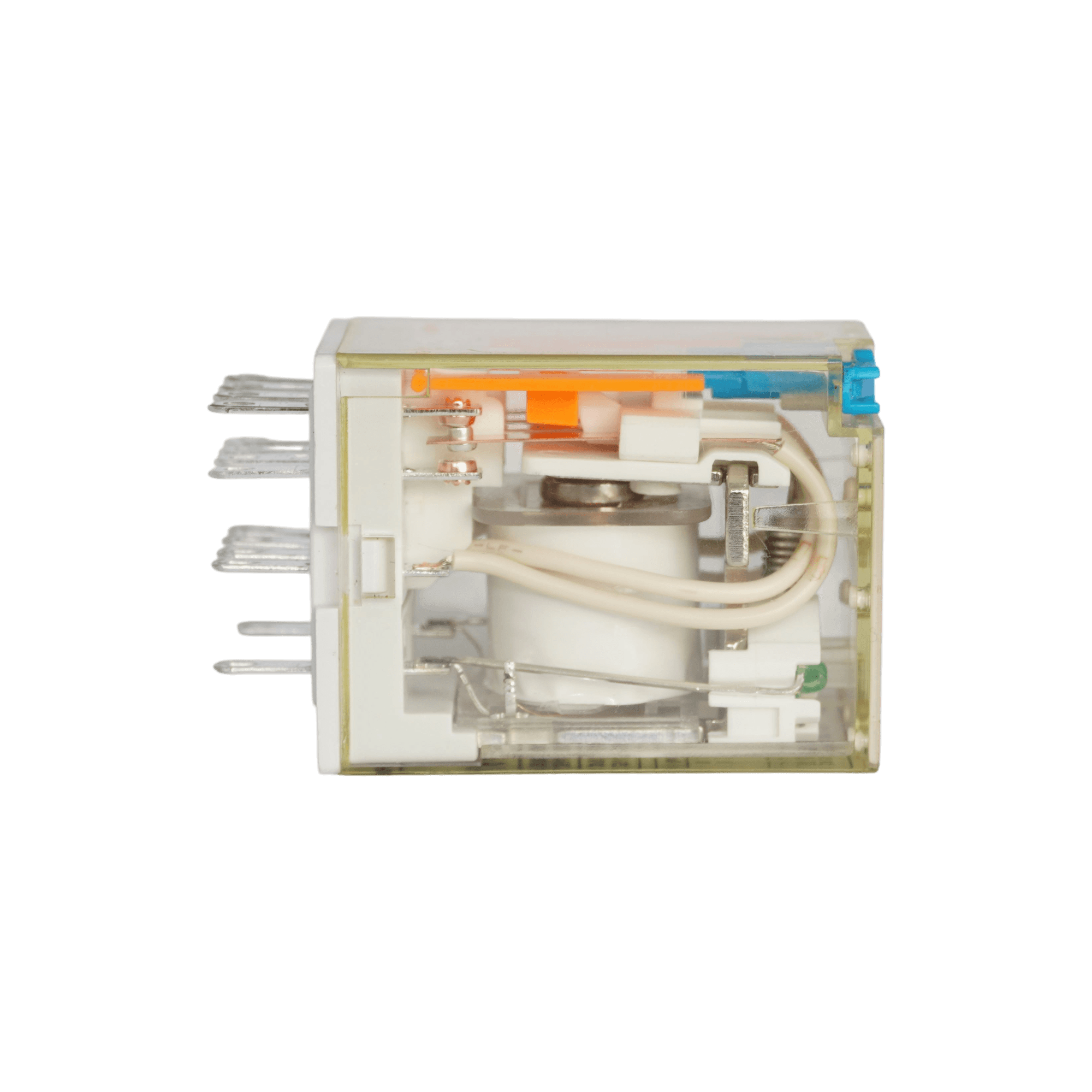 RKF4CO024LT_Реле 4ПК, 6А, катушка 24В DC, механический и светодиодный индикаторы, тест-кнопка_2