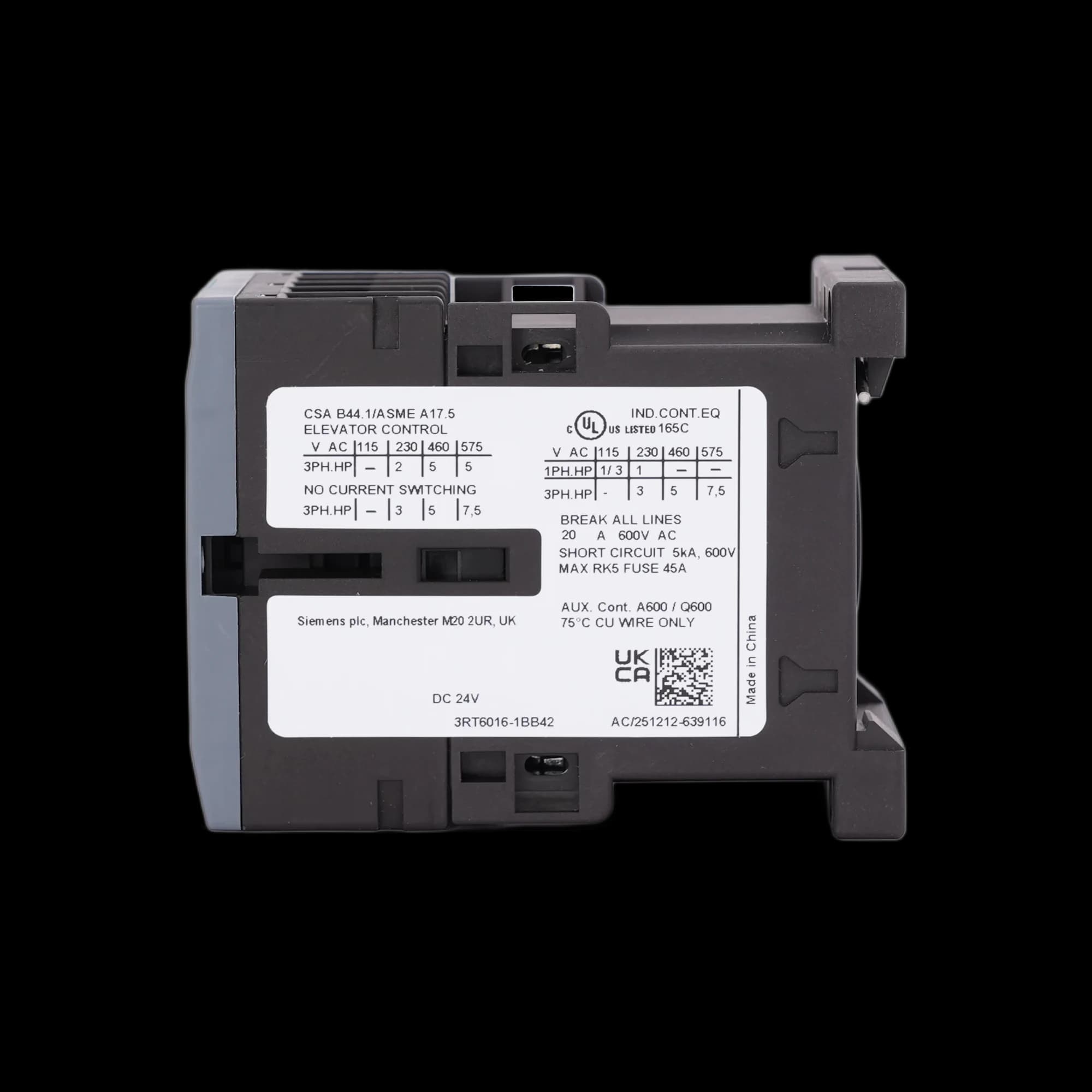 3RT6016-1BB42_Контактор 3P 9А 4кВт AC3 катушка, 24В DC, допконтакт 1НЗ, габарит S00_3