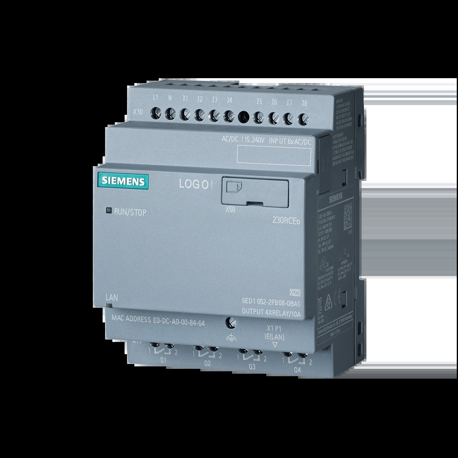6ED1052-2FB08-0BA2_Логический модуль без дисплея LOGO!230RCEO, 4 MW, 8DI/4DO_1