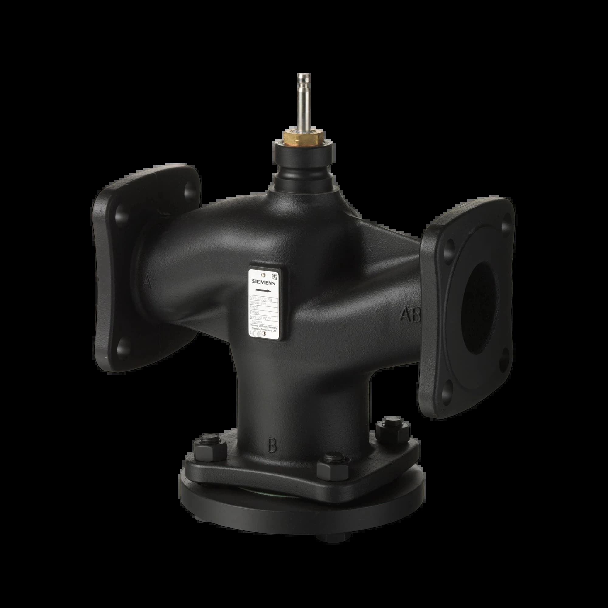 VVF42.65-50_Двухходовой седельный клапан Acvatix фланцевый PN16, DN65, kvs 50 м³/ч_1