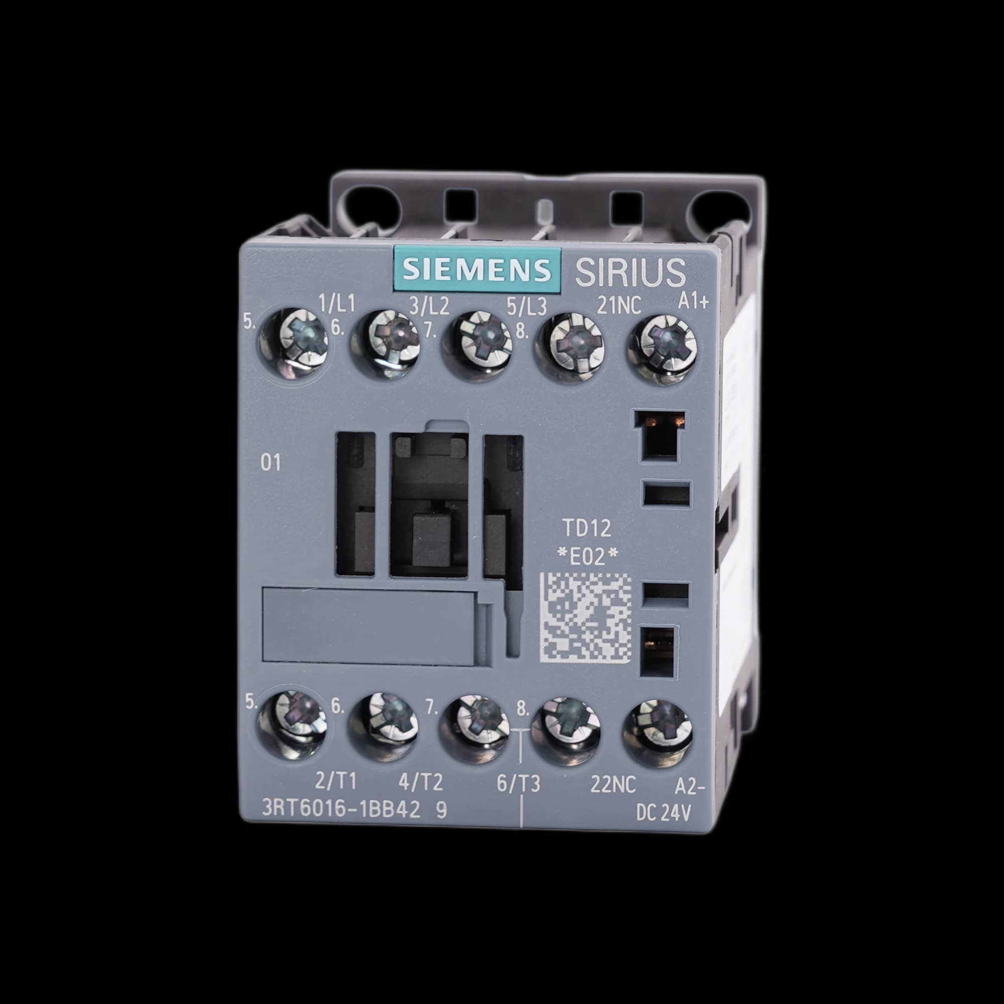 3RT6016-1BB42_Контактор 3P 9А 4кВт AC3 катушка, 24В DC, допконтакт 1НЗ, габарит S00