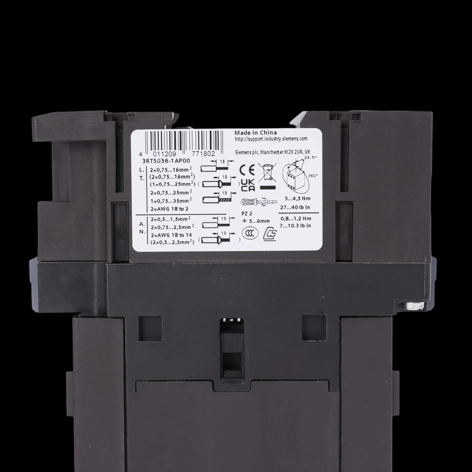 3RT5036-1AP00_Контактор 3P 50А 22кВт AC3 катушка, 230В AC, без допконтактов, габарит S2_5