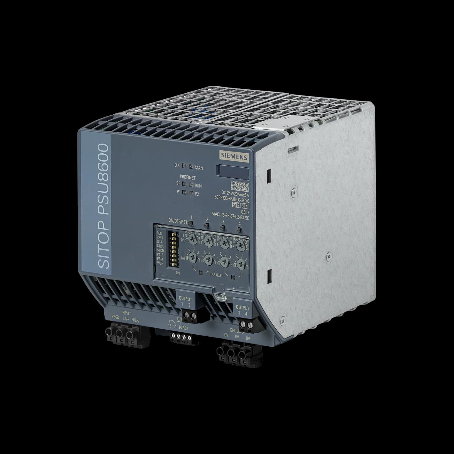 6EP3336-8MB00-2CY0_Блок питания SITOP PSU8600, 1AC/DC -> 4x24В DC, 5А