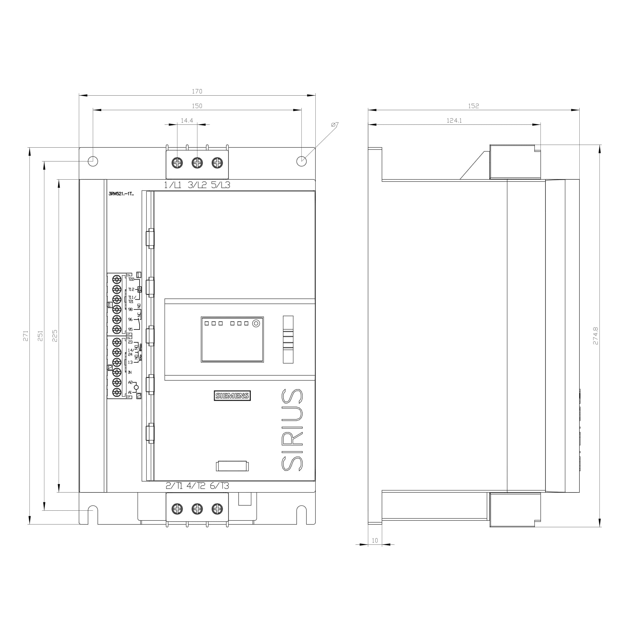 3RW5213-1TC14_Устройство плавного пуска SIRIUS 5.5кВт 13А 380В расширенный функционал_3