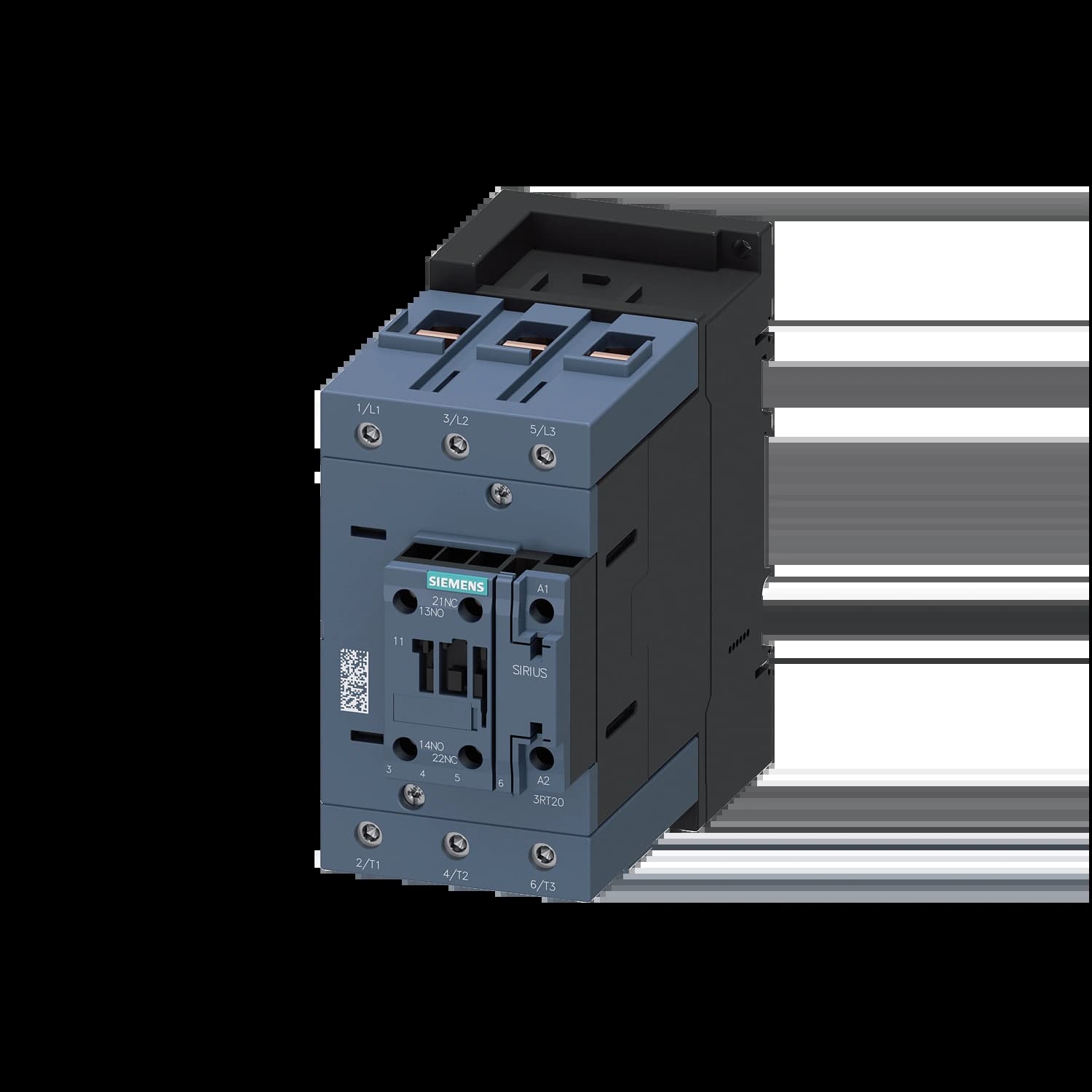 3RT2046-1NB30_Контактор 3P 95A 45кВт AC3 катушка, 24В DC, допконтакты 1НО+1НЗ, габарит S3_1