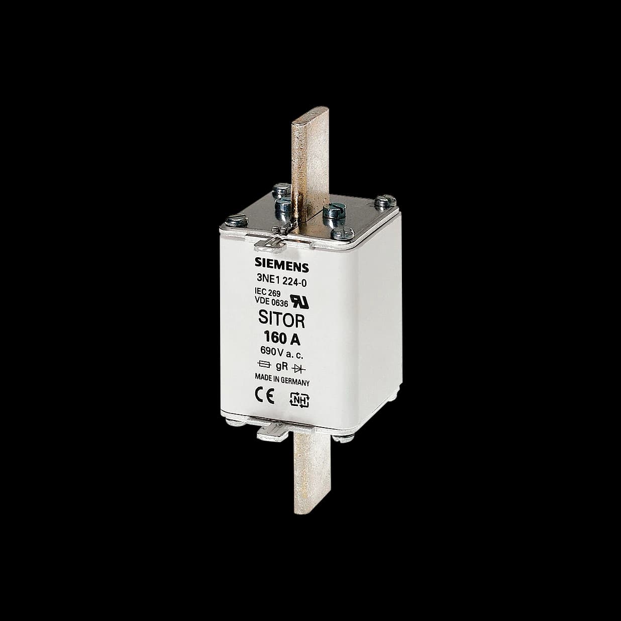3NE1230-0_Siemens плавкая вставка SITOR с ножевыми контактами, NH1, gS, 315 А, 690 В AC / 250 В DC