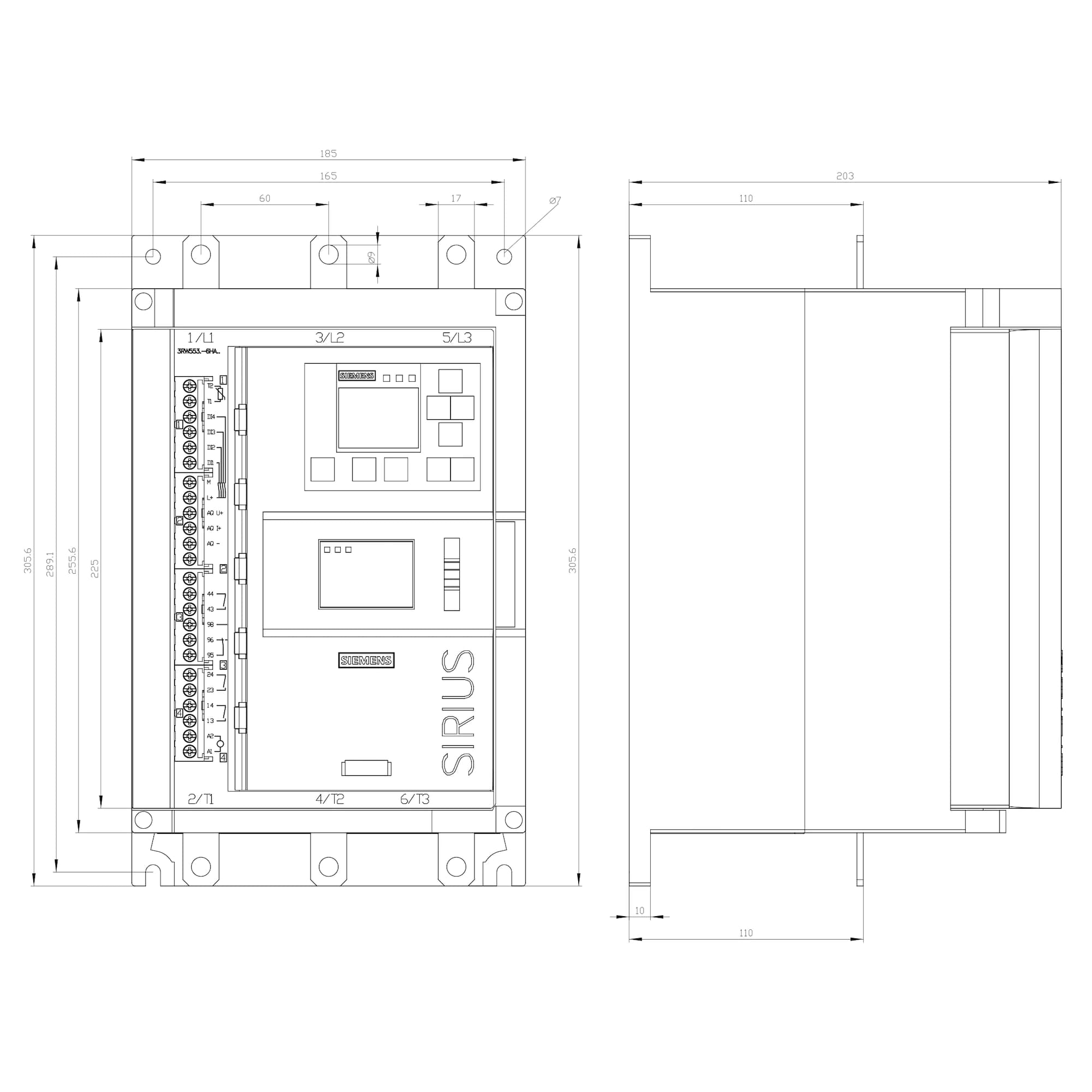 3RW5535-6HA14_Устройство плавного пуска SIRIUS 75кВт 143А 380В для сложных применений_1