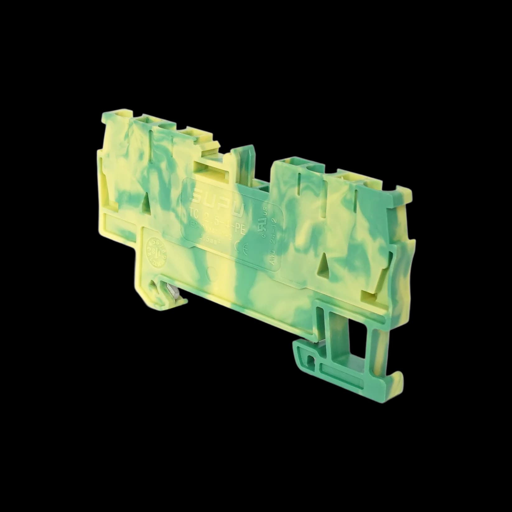 TC2.5-4-PE_Клемма TC2.5-4, жёлто-зелёная, пружинная, 2.5мм²_1