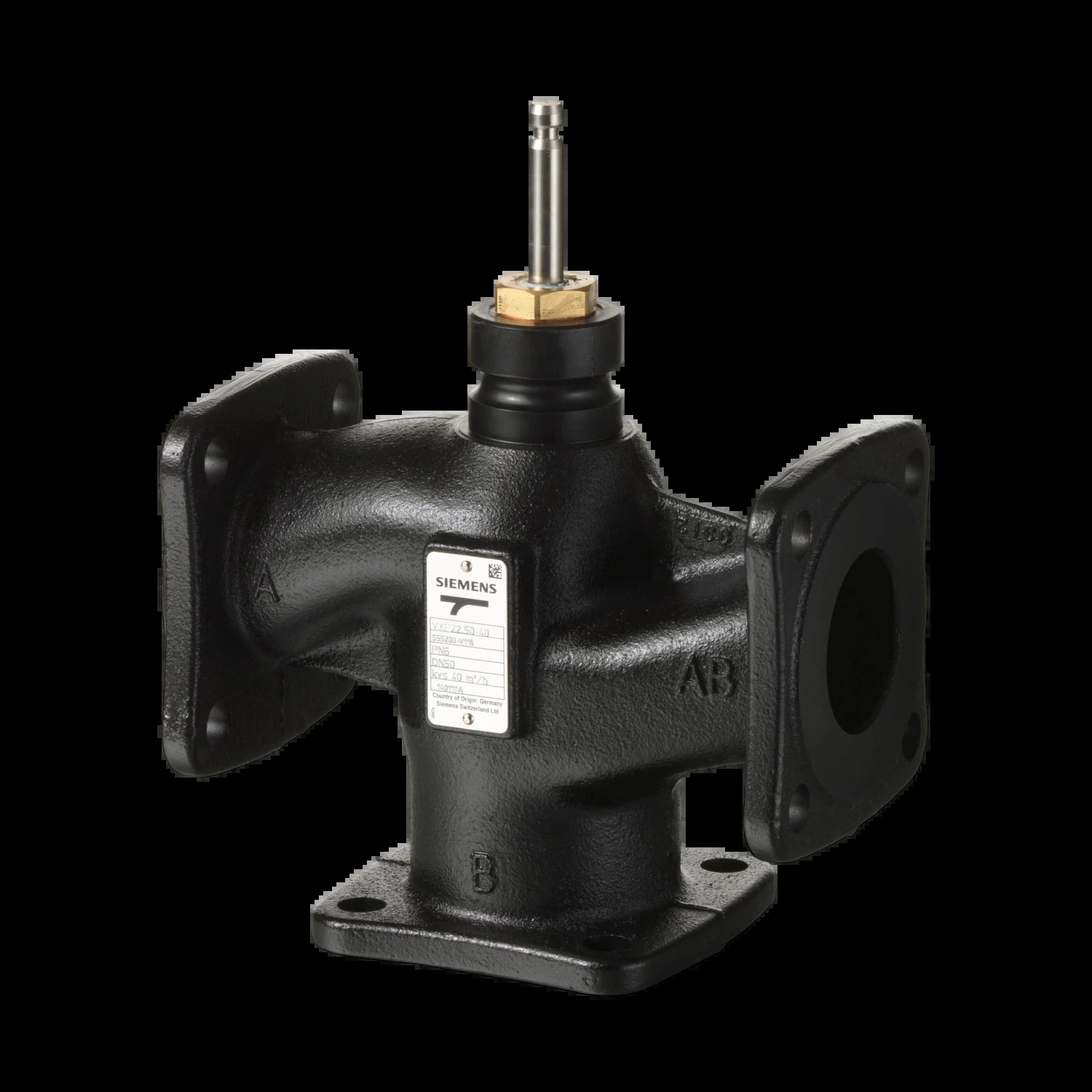 VXF22.40-25_Трёхходовой седельный клапан Acvatix фланцевый PN6, DN40, kvs 25 м³/ч_1