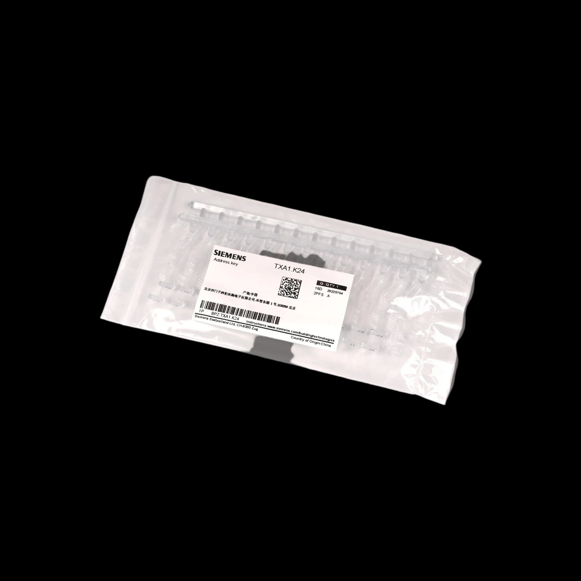 TXA1.K24_Siemens Desigo TX TXA1.K24 — набор адресных ключей, номера 1–24 и два Reset_2