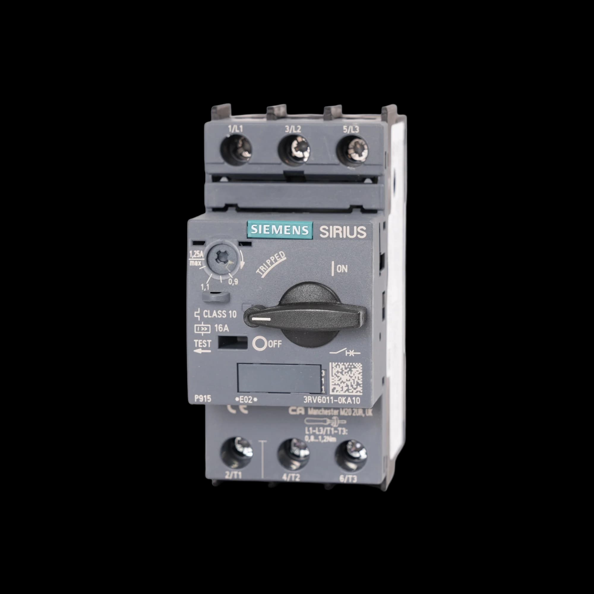 3RV6011-0KA10_Мотор-автомат 0.9...1.25А, 100кА